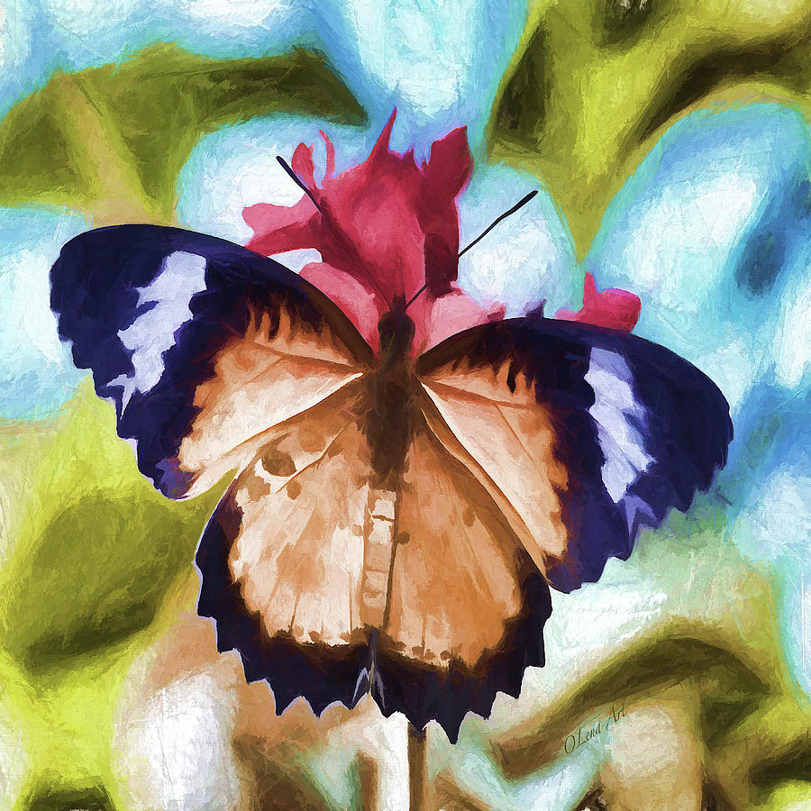 Flying Flower Digital Art by Lena Owens - OLena Art Vibrant Palette Knife and Graphic Design