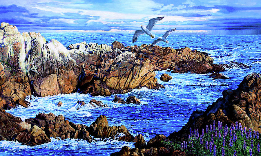 Flying High Over California Painting by John Lautermilch
