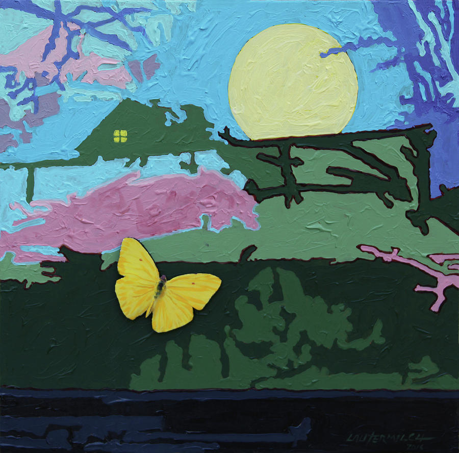 Butterfly Painting - Flying Home by John Lautermilch