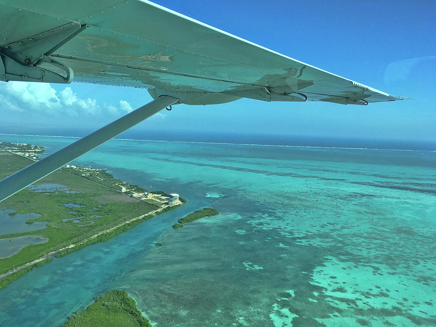 Flying into Ambergris Caye, Belize Photograph by Waterdancer