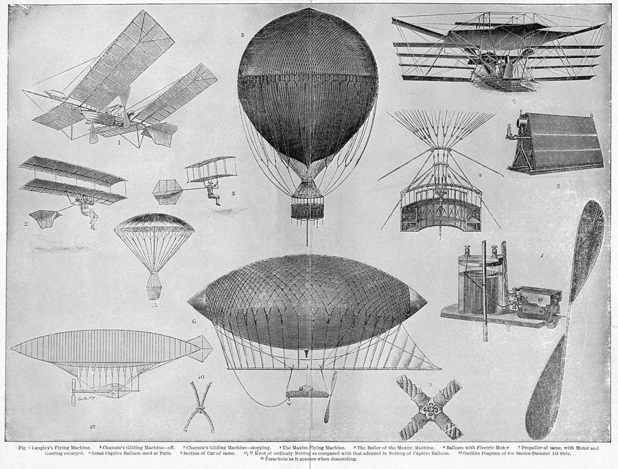 Flying Machines Photograph by Granger Flying Machines Photograph by Granger