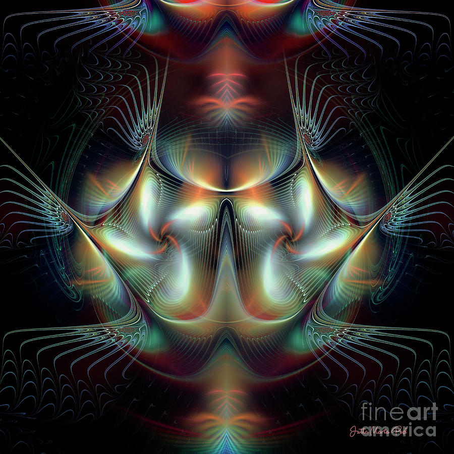 Flying Octopus Digital Art by Jutta Maria Pusl