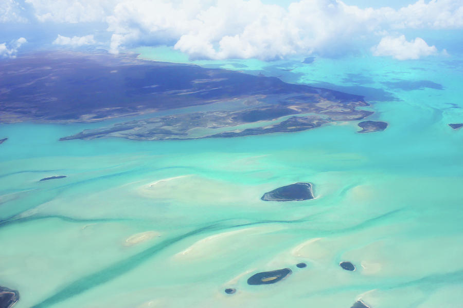 Airplane Photograph - Flying Over Bahamas by Iryna Goodall
