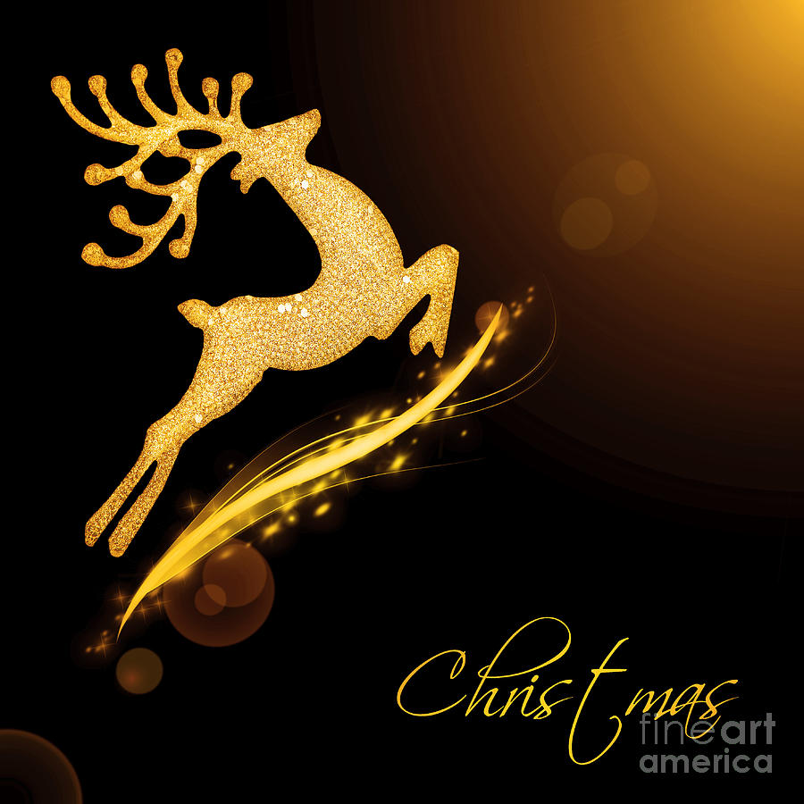 Abstract Photograph - Flying Santas reindeer by Anna Om