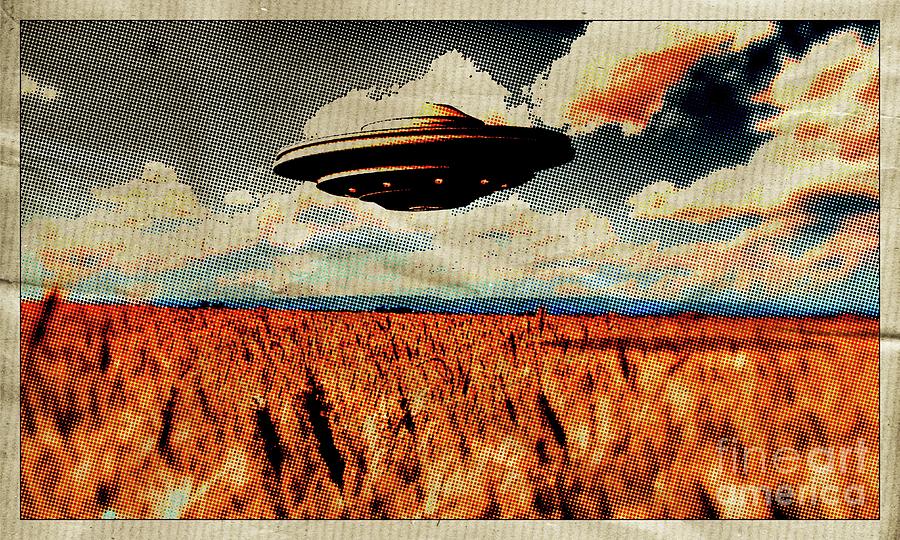 Flying Saucer Pop Art By Raphael Terra Digital Art