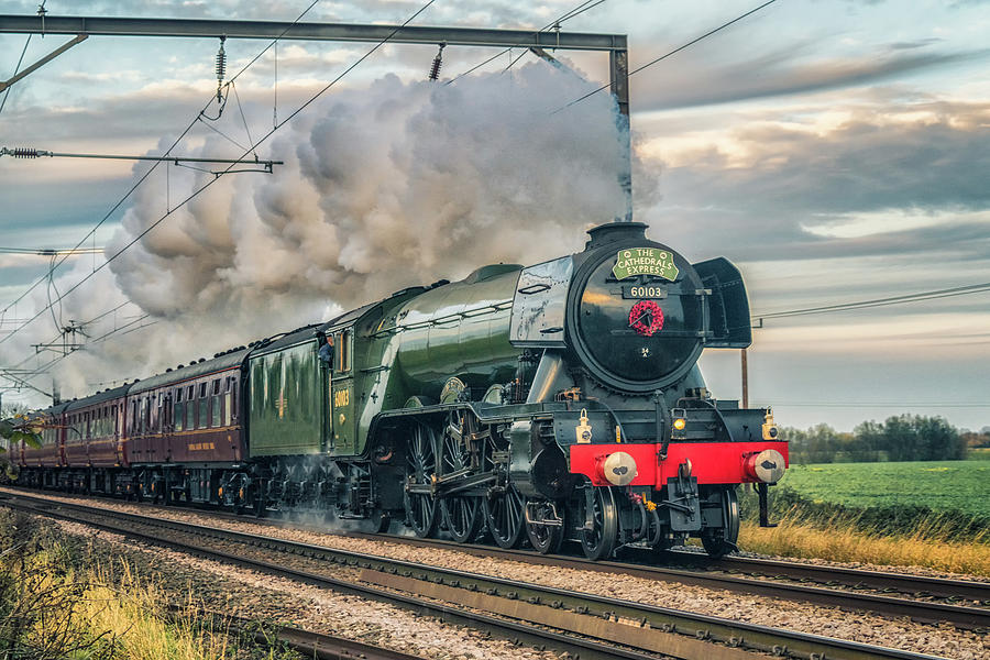 Flying Scotsman on the Fen Line Photograph by James Billings