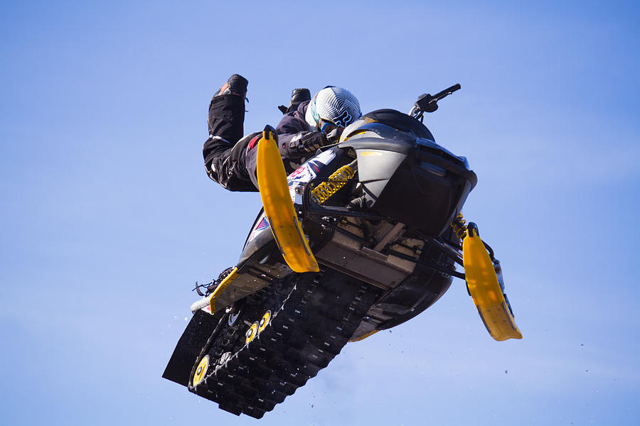 Flying snowmobile Photograph by Mircea Costina Photography