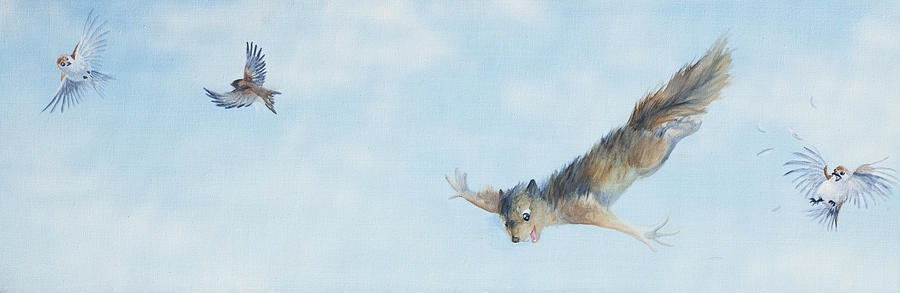 Flying Squirrel Painting by Beth Davies