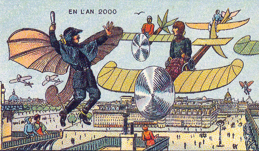 Flying Traffic Control, 1900s French Photograph by Science Source