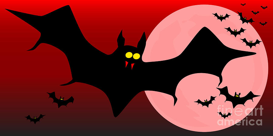 Flying Vampire Bats Digital Art by Bigalbaloo Stock