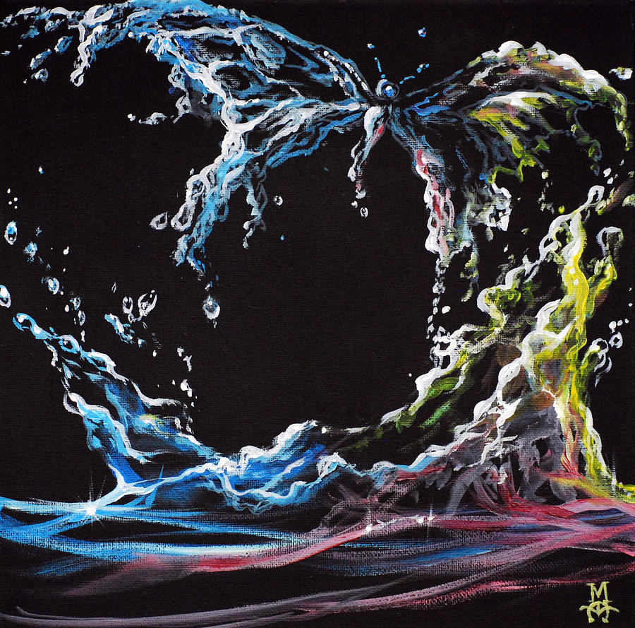 Flying Water Painting by Marco Aguilar