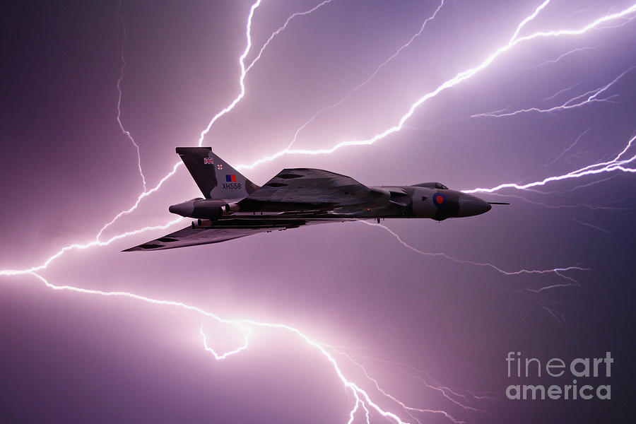 Vulcan Digital Art - Flying With The Gods by Airpower Art