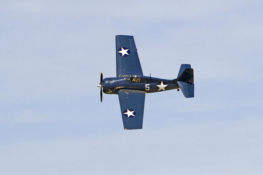 FM-2P Wildcat in Flight Photograph by Shoal Hollingsworth