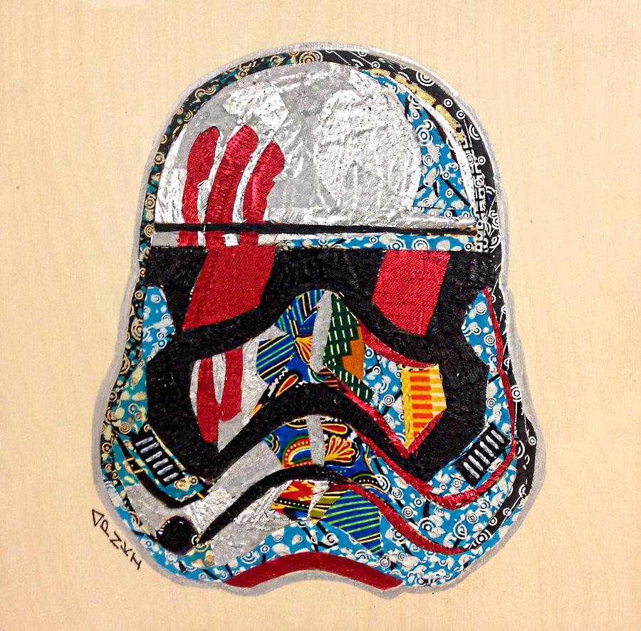 Storm Trooper FN-2187 Helmet Star Wars Awakens Afrofuturist Collection Tapestry - Textile by Apanaki Temitayo M
