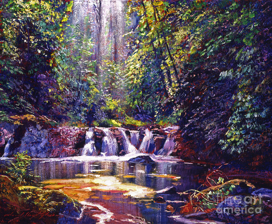 Foaming Water Forest Painting by David Lloyd Glover