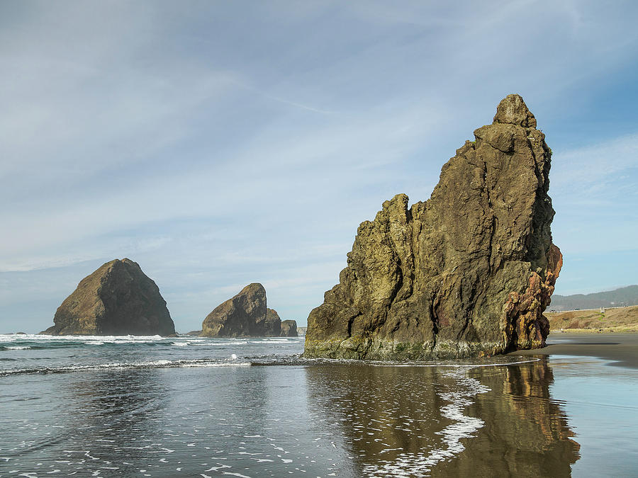 Foamline to Oregon Seastacks Photograph by Greg Nyquist