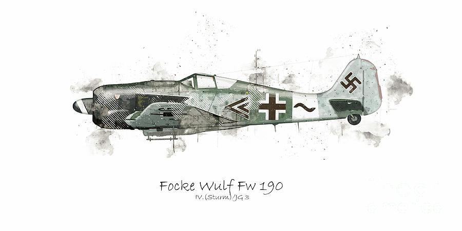 Focke Wulf FW-190 Digital Art by Airpower Art