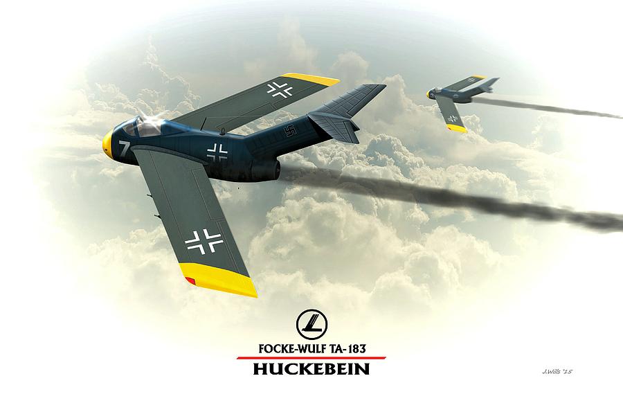 Focke Wulf TA-183 Huckebein WW2 German Digital Art by John Wills