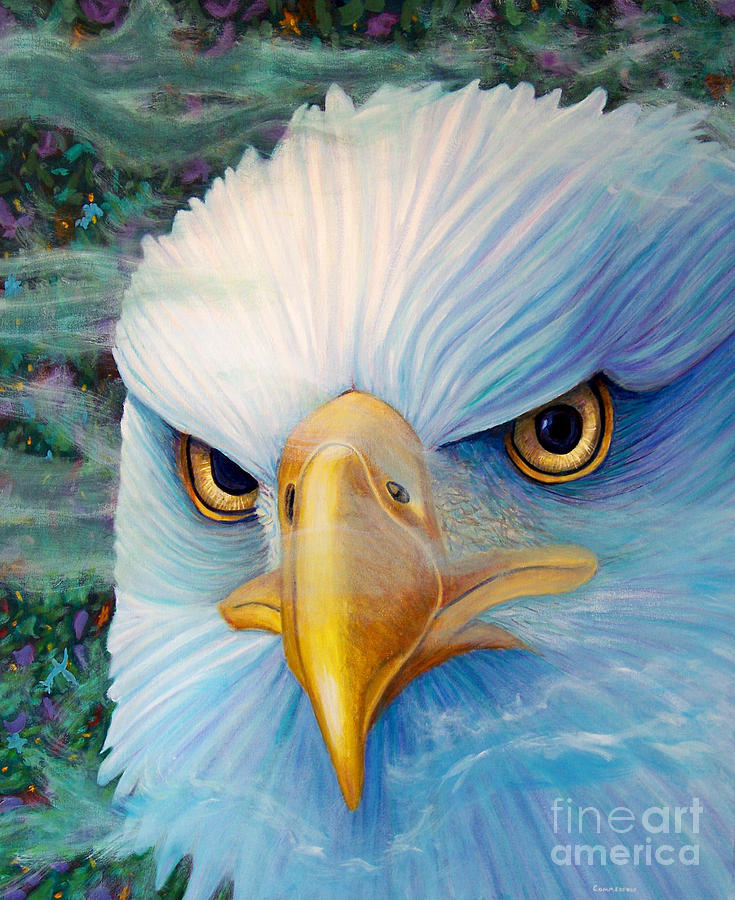 Eagle Painting - Focus by Brian  Commerford
