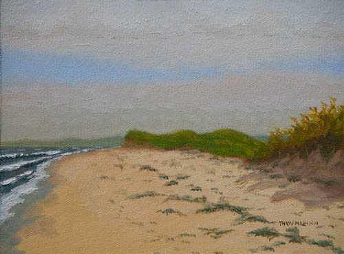 Ocean Painting - Fog and Sun by Thaw Malin III Ocean Painting - Fog and Sun by Thaw Malin III