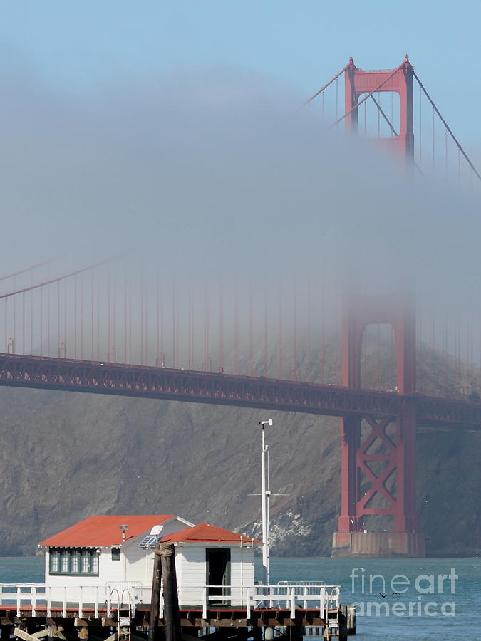 San Francisco Photograph - Fog at the Golden Gate Bridge 5 by Wingsdomain Art and Photography