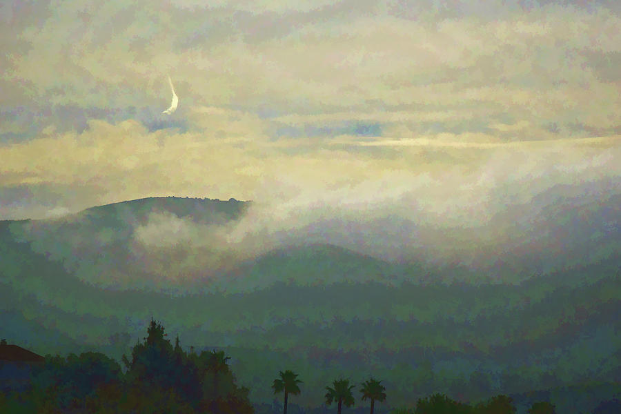 Fog Bank in the Morning Painterly I Digital Art by Linda Brody