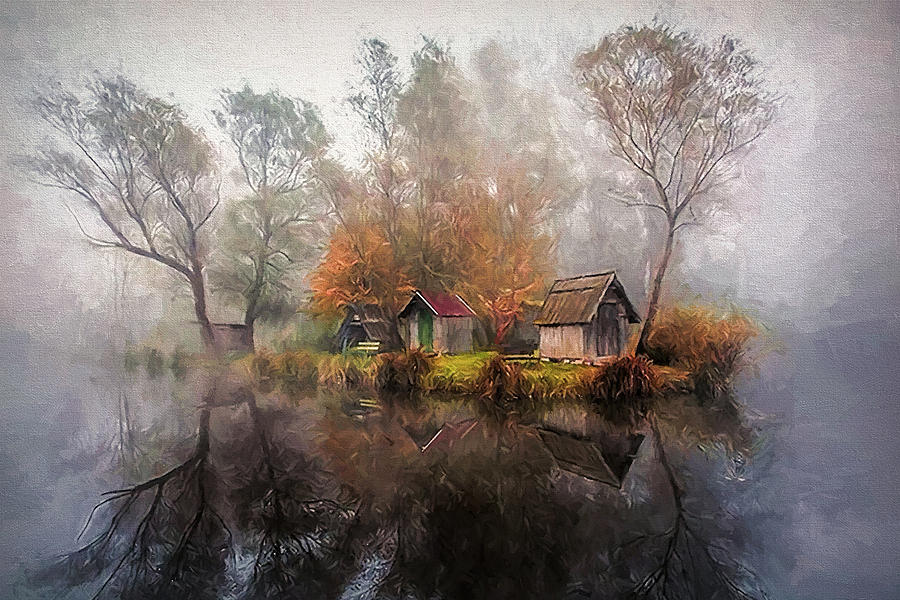 Fog by the River Photograph by Maria Coulson