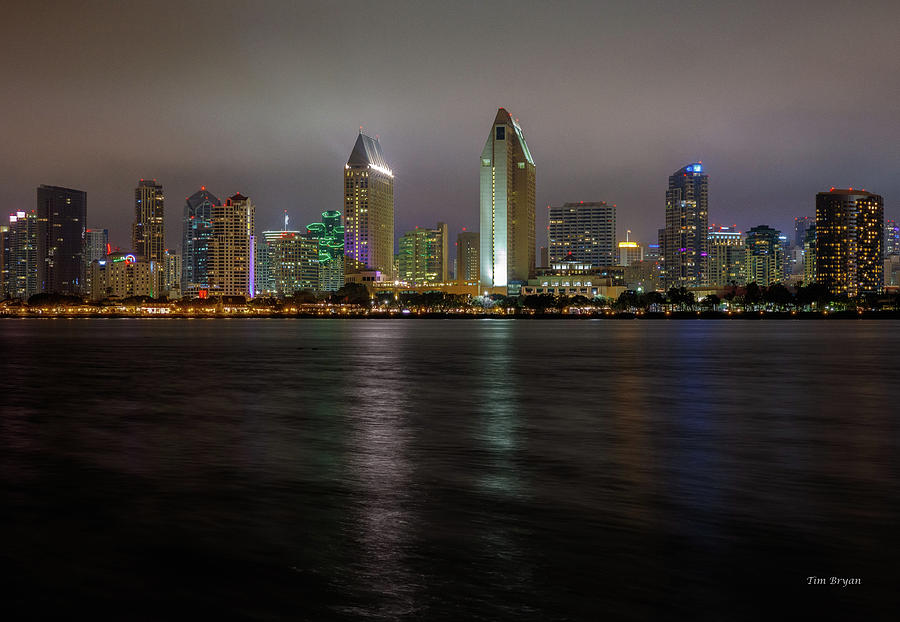 San Diego Photograph - Fog Glow over San Diego by Tim Bryan