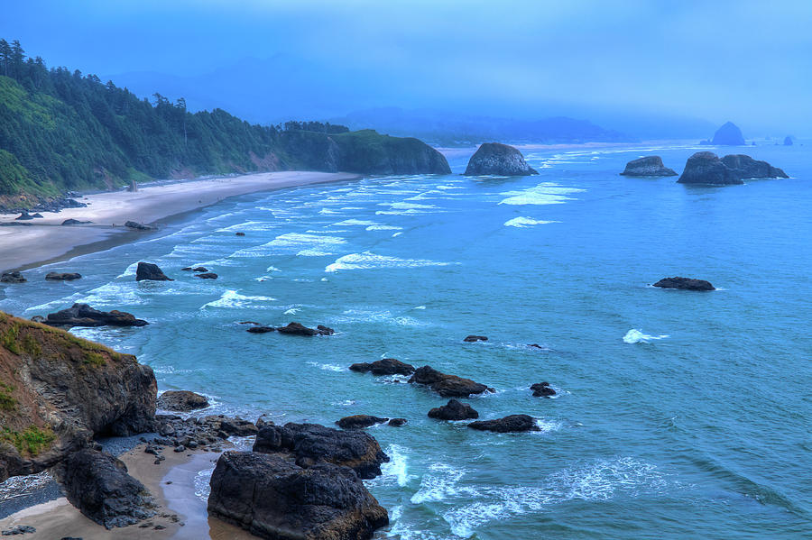 Fog on Cannon Beach Photograph by David Patterson