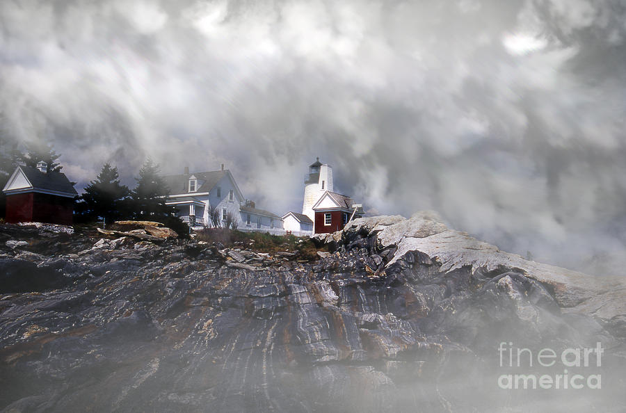 Fog On Pemaquid Point Photograph by Skip Willits