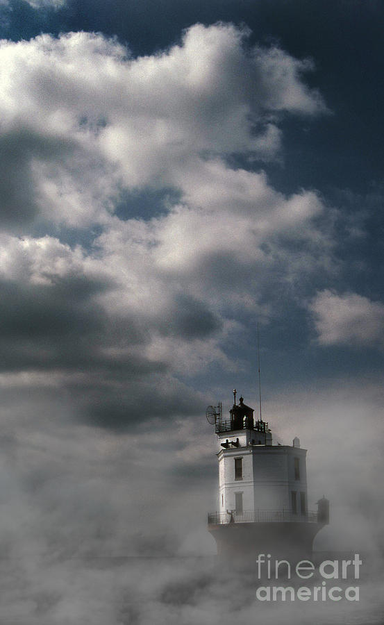 Fog On Smith Point Lighthouse  Photograph by Skip Willits