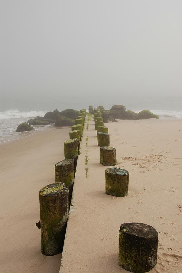Fog Sits On Bay Head Beach - Jersey Shore Photograph by Angie Tirado