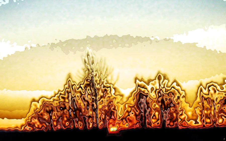 Fog Sunset Digital Art by Ronald Bissett