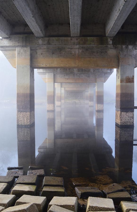 Fog Under the Bridge Photograph by Warren Thompson