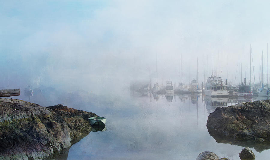 Boat Mixed Media - And Fog Drifts In by Marilyn Wilson