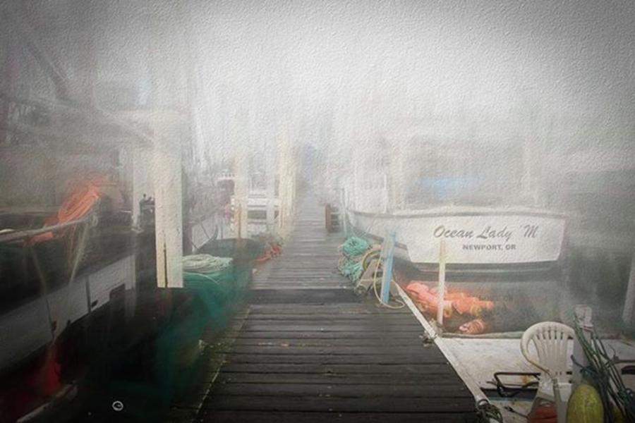 Transportation Photograph - Foggy And Textured Morning On The by Bill Posner