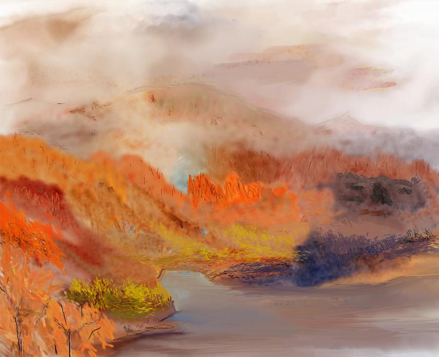 Foggy Autumnal Dream Digital Art by David Lane