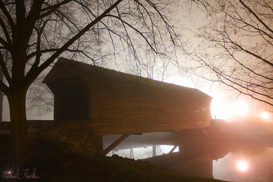 Foggy Bridge Photograph by Michael Rucker