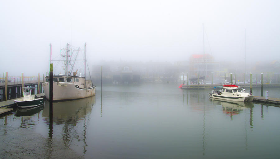 Foggy Cape May Harbor Photograph by Bill Cannon