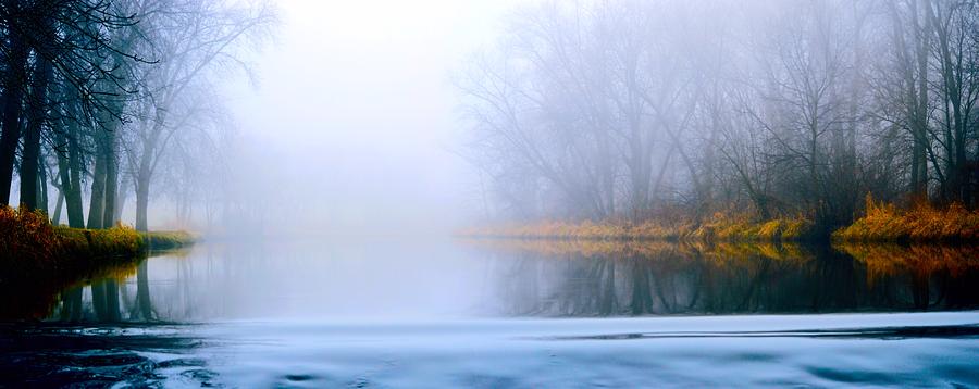 Foggy Creek Panorama Photograph by Bonfire Photography