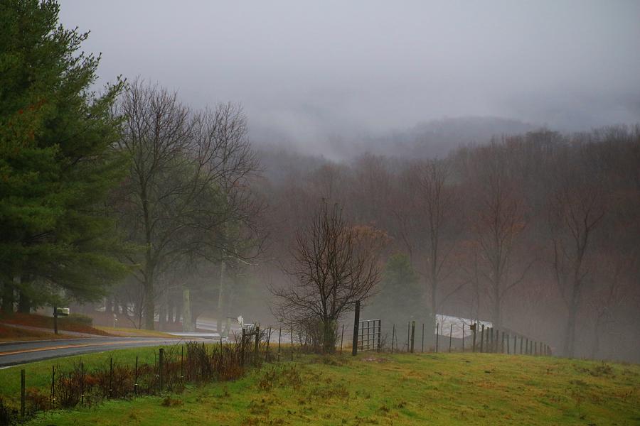 Winter Photograph - Foggy Day by Kathryn Meyer