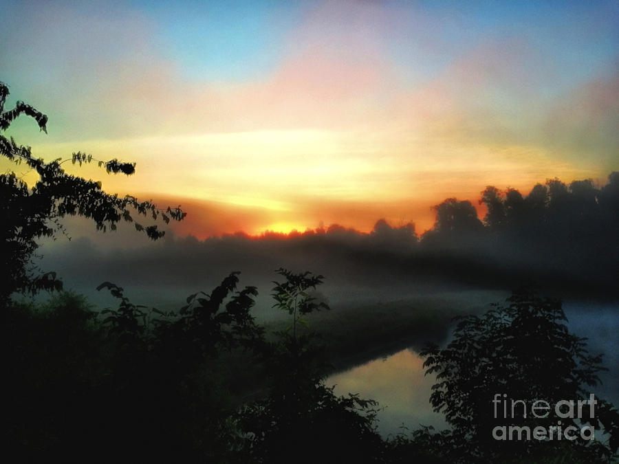 Foggy Edges Sunrise Digital Art by Craig Walters