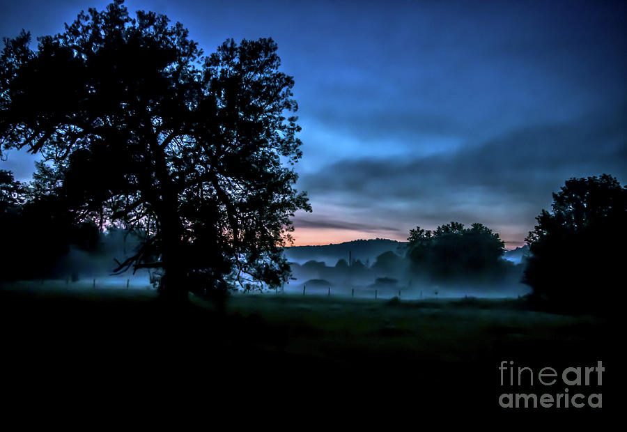 Foggy Evening in Vermont - Landscape Photograph by James Aiken