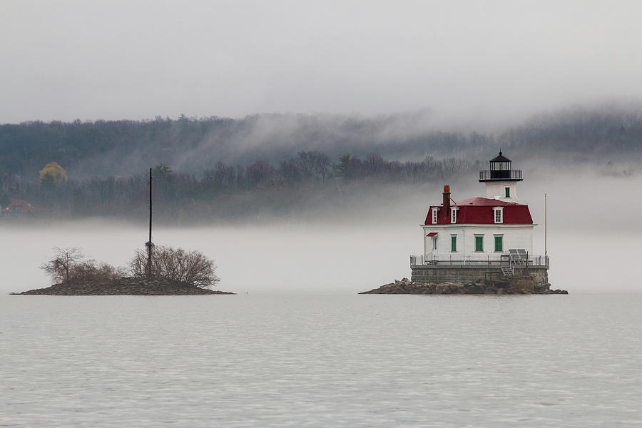 Foggy Evening on the Hudson Photograph by Jeff Severson