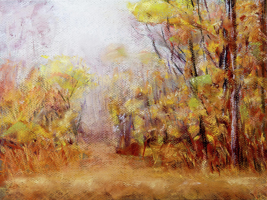 Foggy Fall Morning Painting by Barry Jones