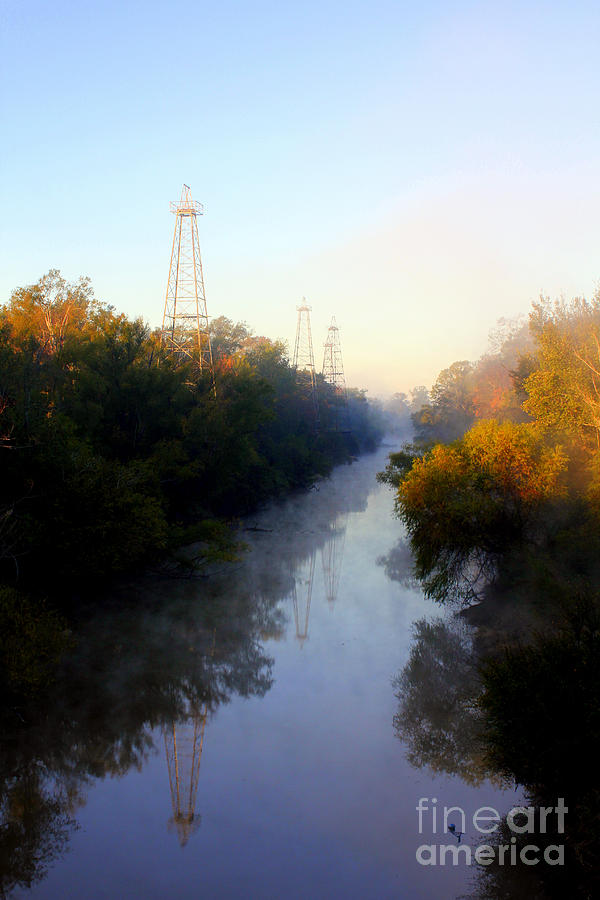 Foggy Fall Morning On The Sabine River Photograph by Kathy  White