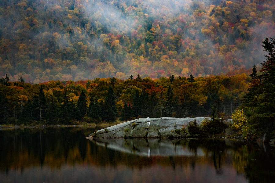 Fall Photograph - Foggy foliage morning by Jeff Folger