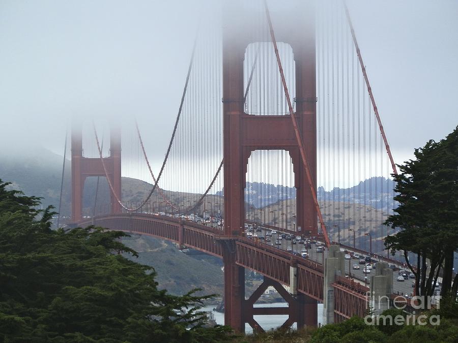 Foggy Golden Gate Photograph by Margaret Brooks