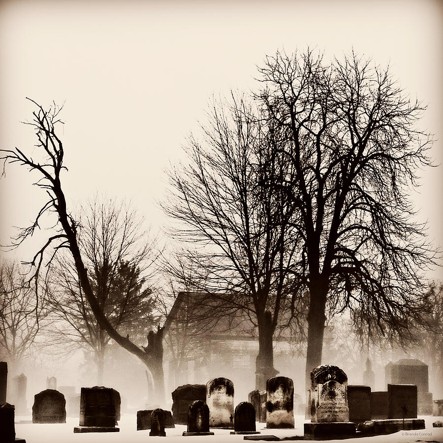 Foggy Graveyard Photograph by Dark Whimsy