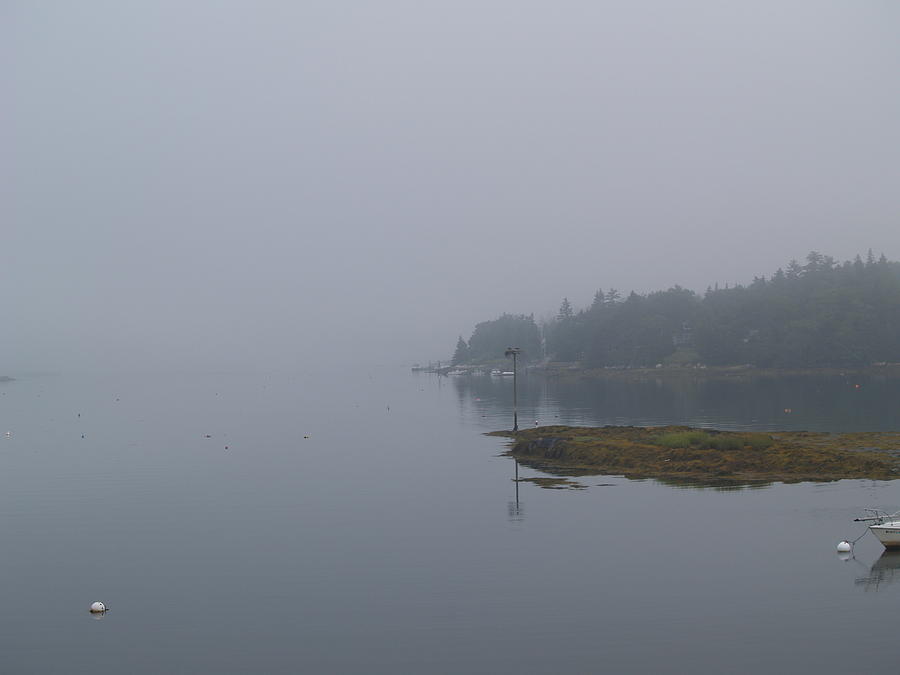 Foggy Harbor at Boothbay Photograph by Paul Galante